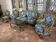 Salon Louis XVI doré complet - Canapé 3 places + 4 fauteuils