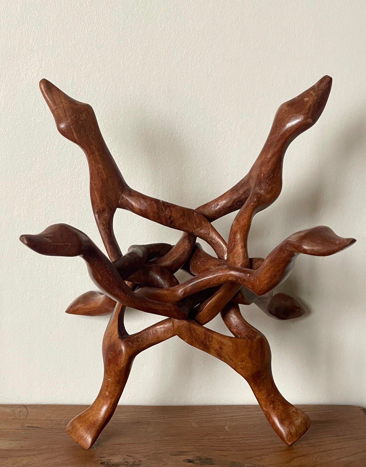 Modernist wooden sculpture