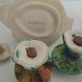 Mustard, pepper, and salt service