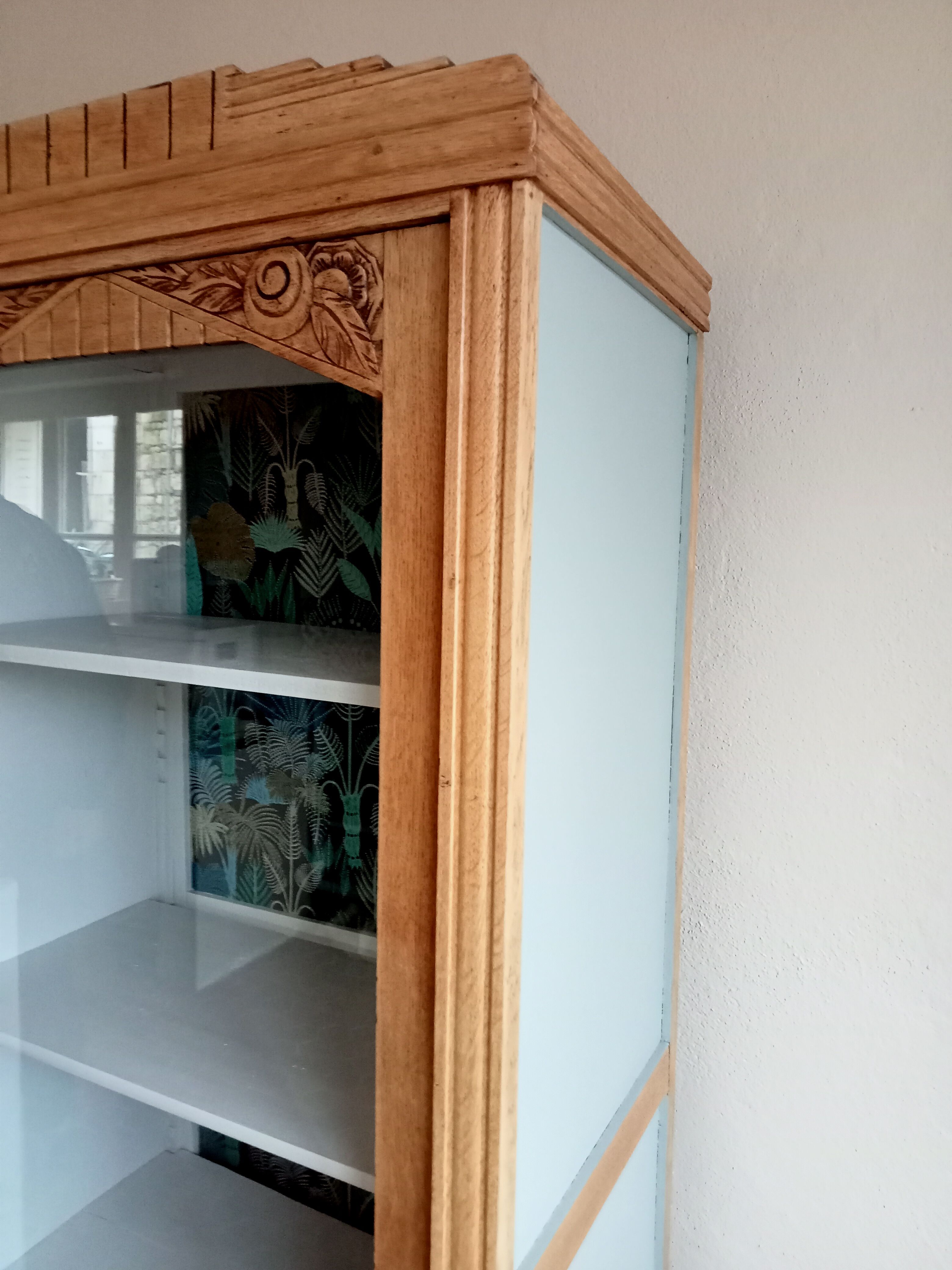 Armoire vitrine art deco vintage relookée | Selency