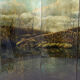 Screen by Bernard Cuenin with lacquered landscape, circa 1970