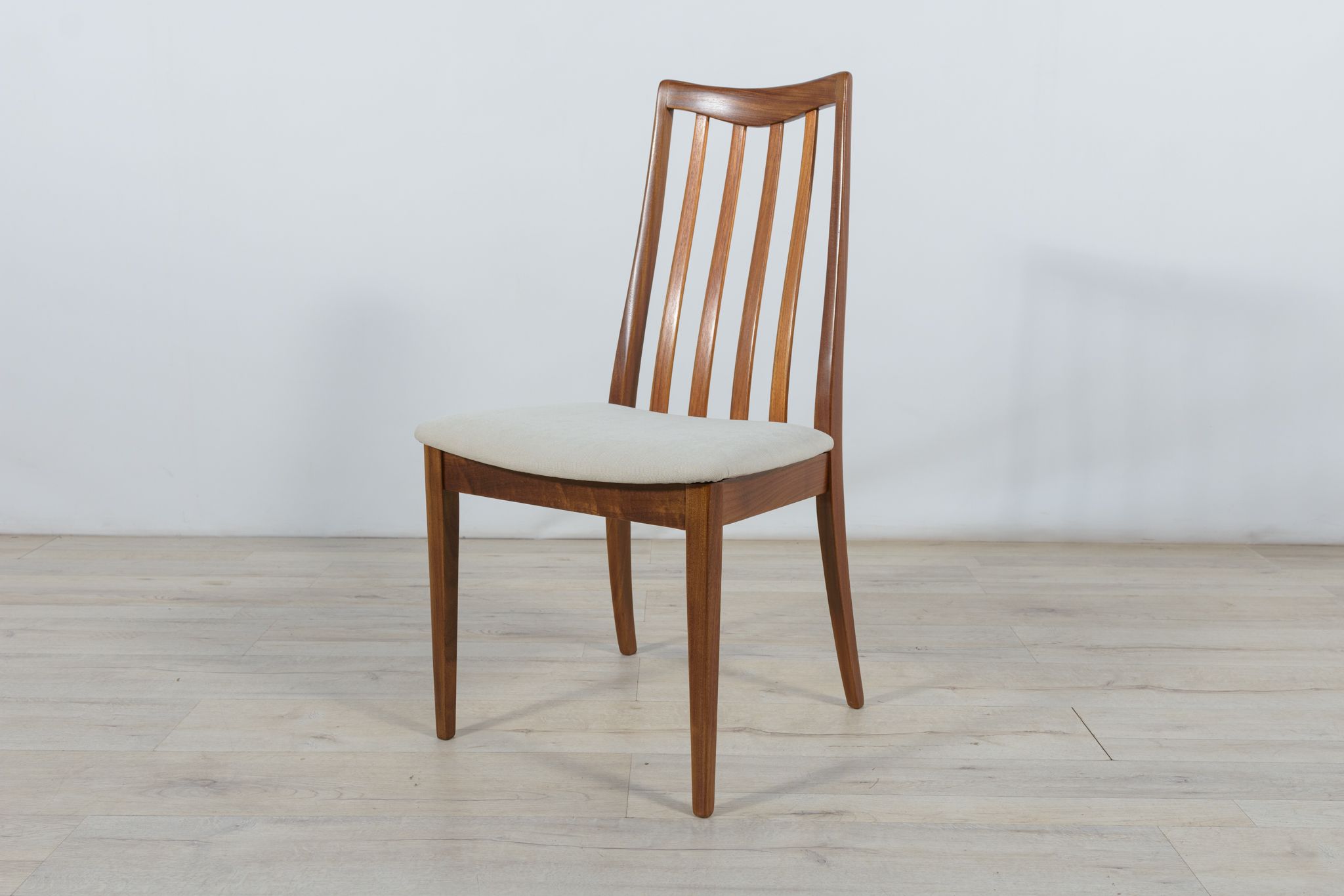 Mid-Century Teak and Fabric Dining Chairs by Leslie Dandy for G-Plan, 1960s, Set of 8