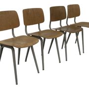 Set of 4 first edition Revolt chairs, Friso Kramer for Ahrend de Cirkel