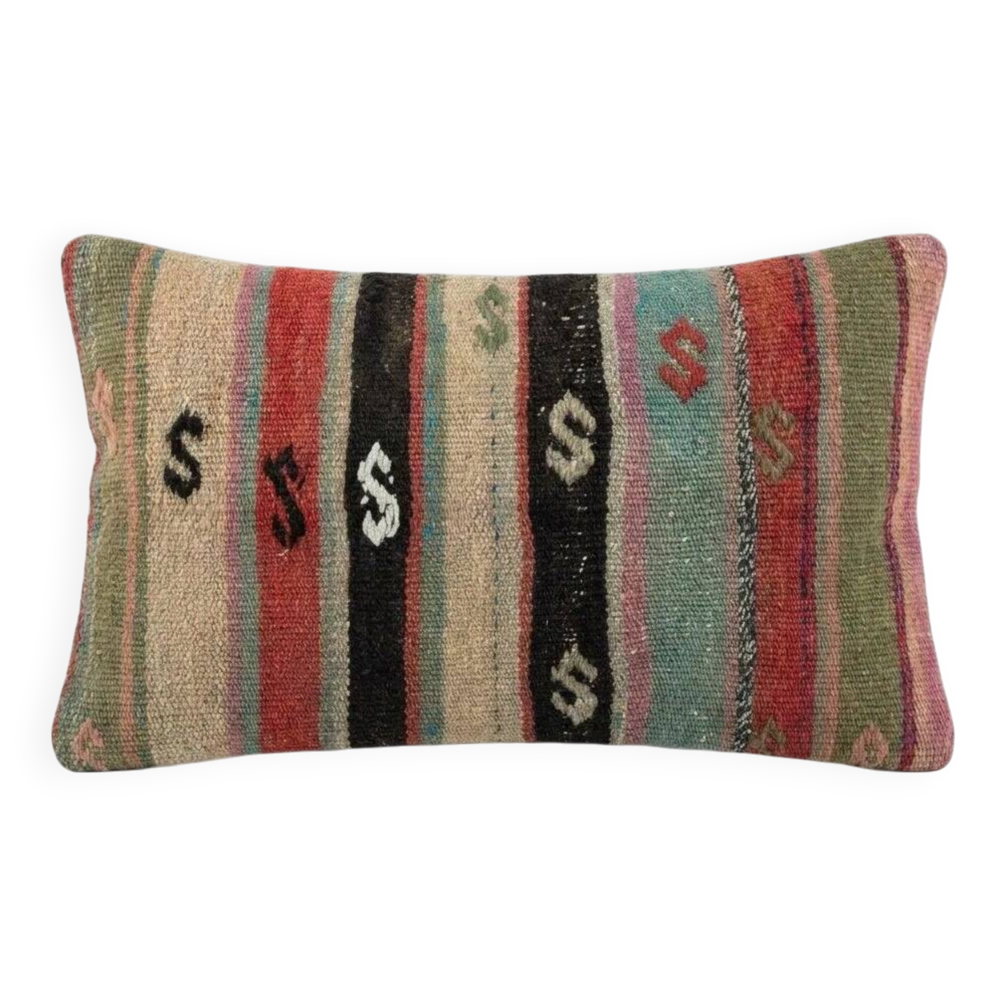 Vintage kilim cushion cover 28x51 cm