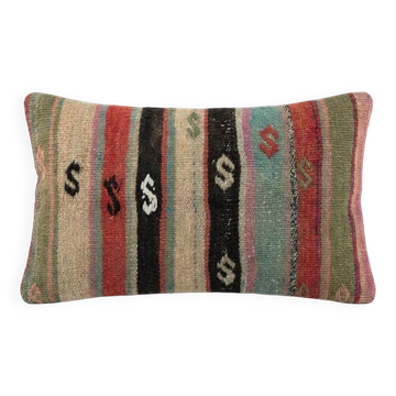 Vintage kilim cushion cover 28x51 cm