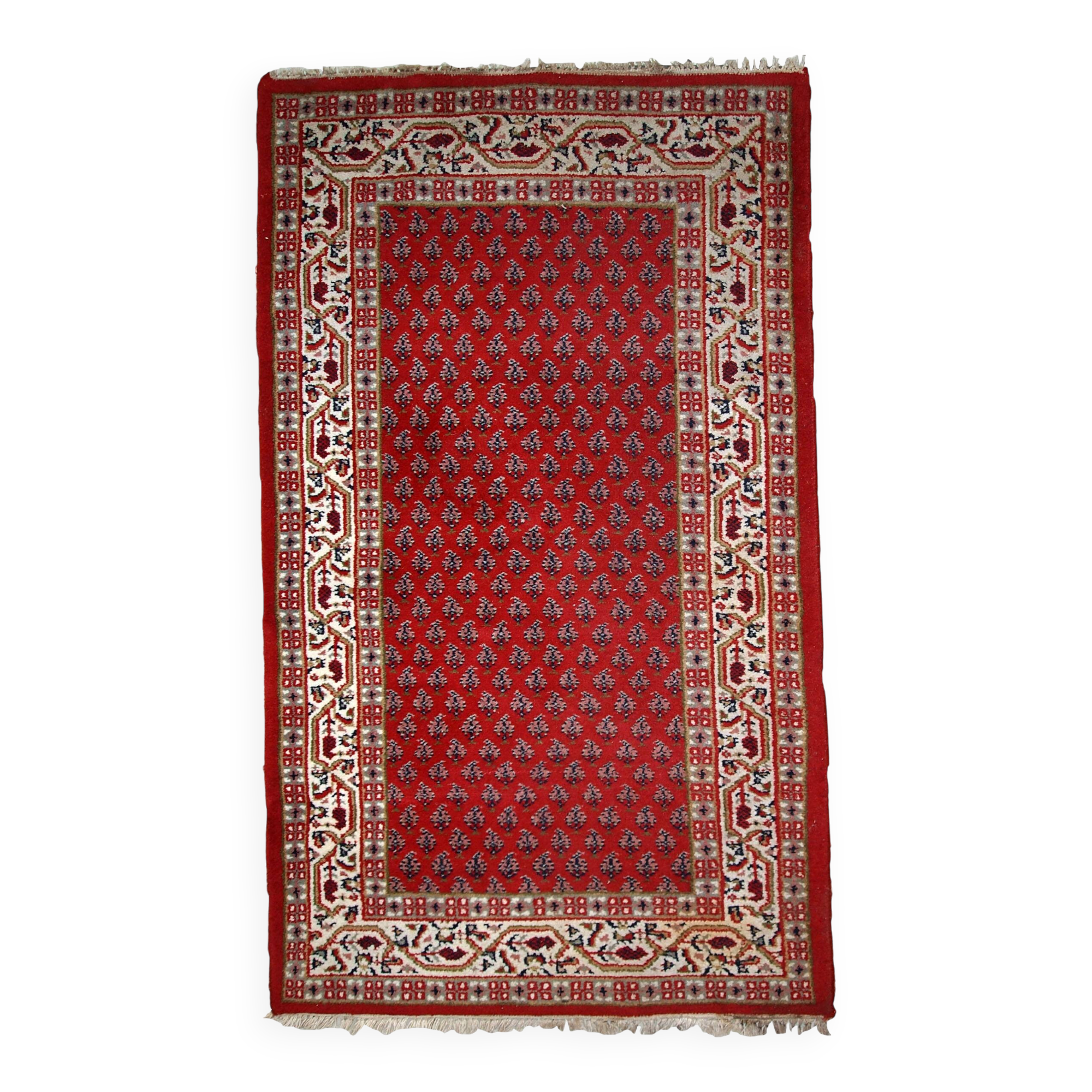 Tapis Vintage Indo-Seraband en Laine, Années 1970, Élégance Classique