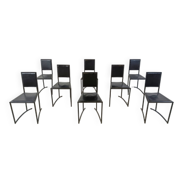 Vintage post modern dining chairs, set of 8