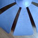 Large hanging flower petals vintage basketry