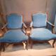 Pair of large armchairs in Louis XV style from the 19th century.