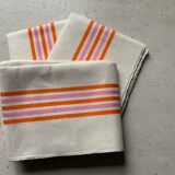 Trio of old new linen cotton XL mixed tea towels