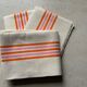 Trio of old new linen cotton XL mixed tea towels