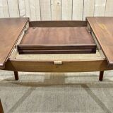 1970s teak table with butterfly extension