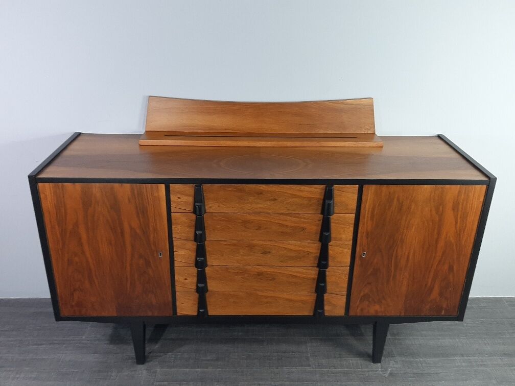 Enfilade in Walnut design Raymond Halas, Polish Vintage 1960s