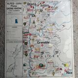 MDI Economic Map Poster - Pyrenees, Aquitaine Basin, Alps and Jura