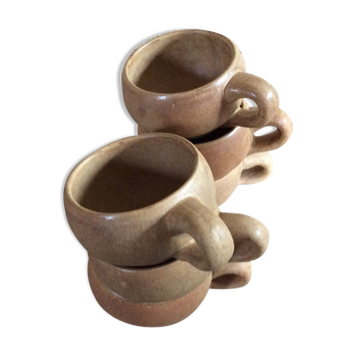 Série de 6 tasses en grès
