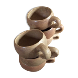 Série de 6 tasses en grès