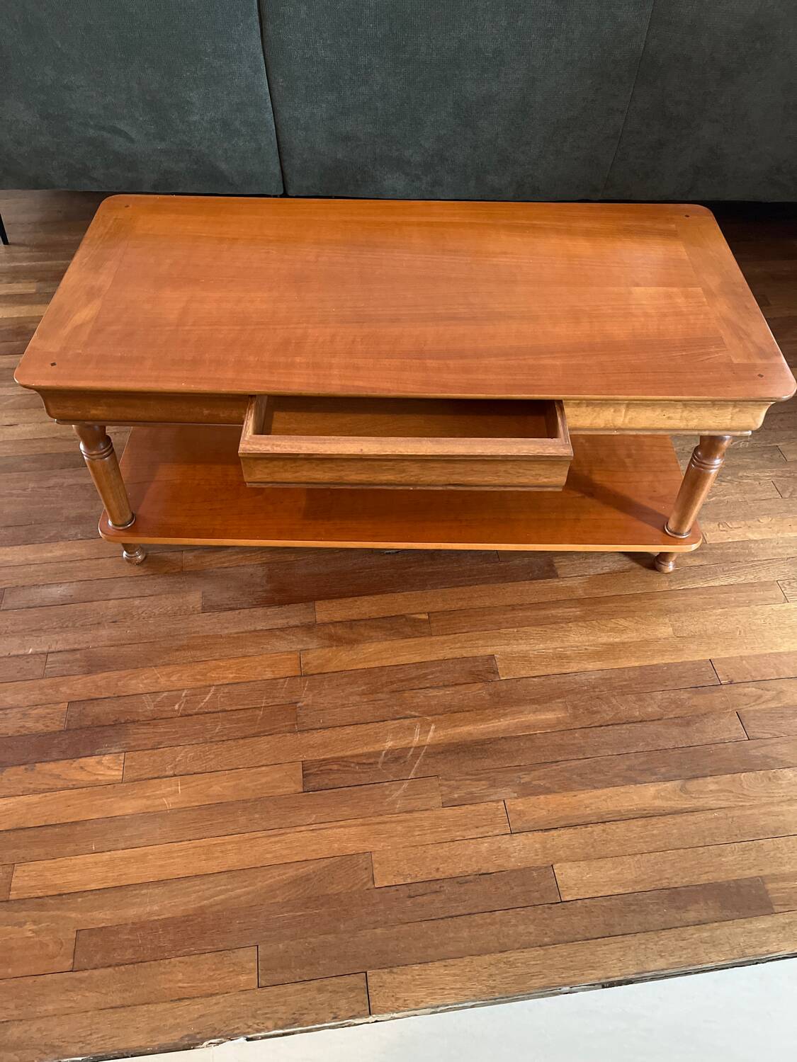 Cherry wood coffee table from the 80s