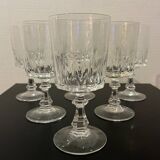 6 verres à vin cristal d’arc