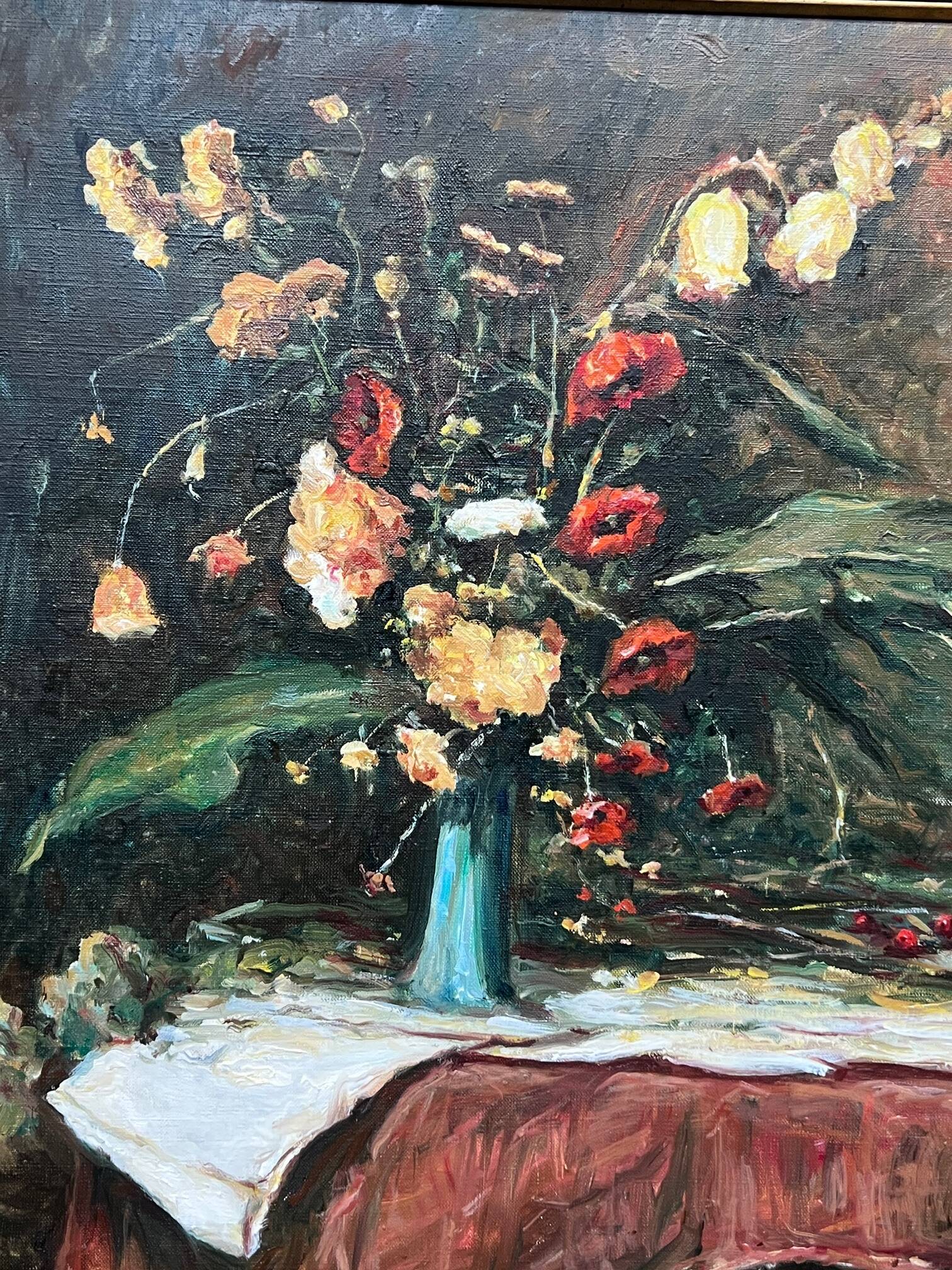 Gyula Takács (1905–2002). Still life with flowers.