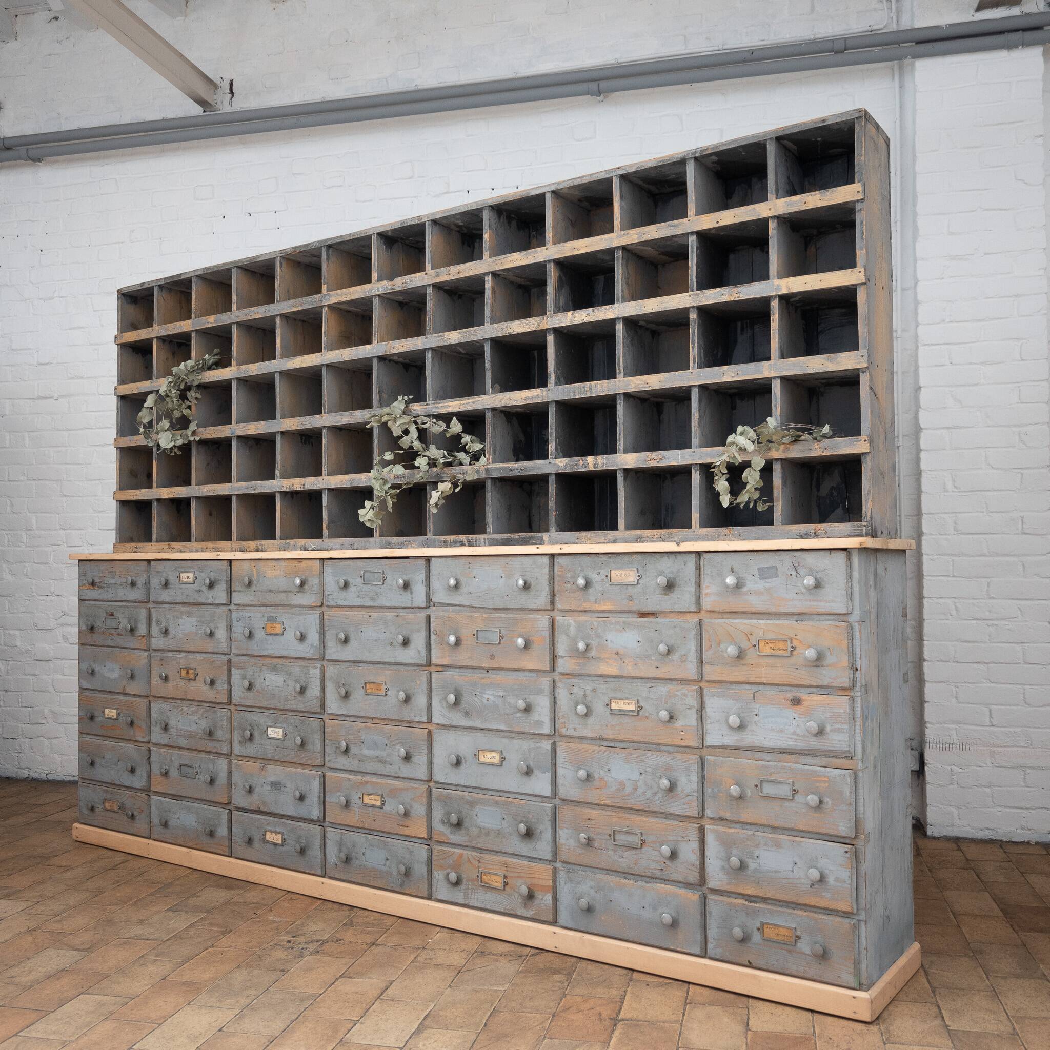Large wooden hardware cabinet, 1950
