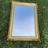 Vintage rectangular mirror in gilded wood h49 xl35
