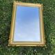 Vintage rectangular mirror in gilded wood h49 xl35