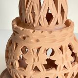 Handmade terracotta tealight candle holder