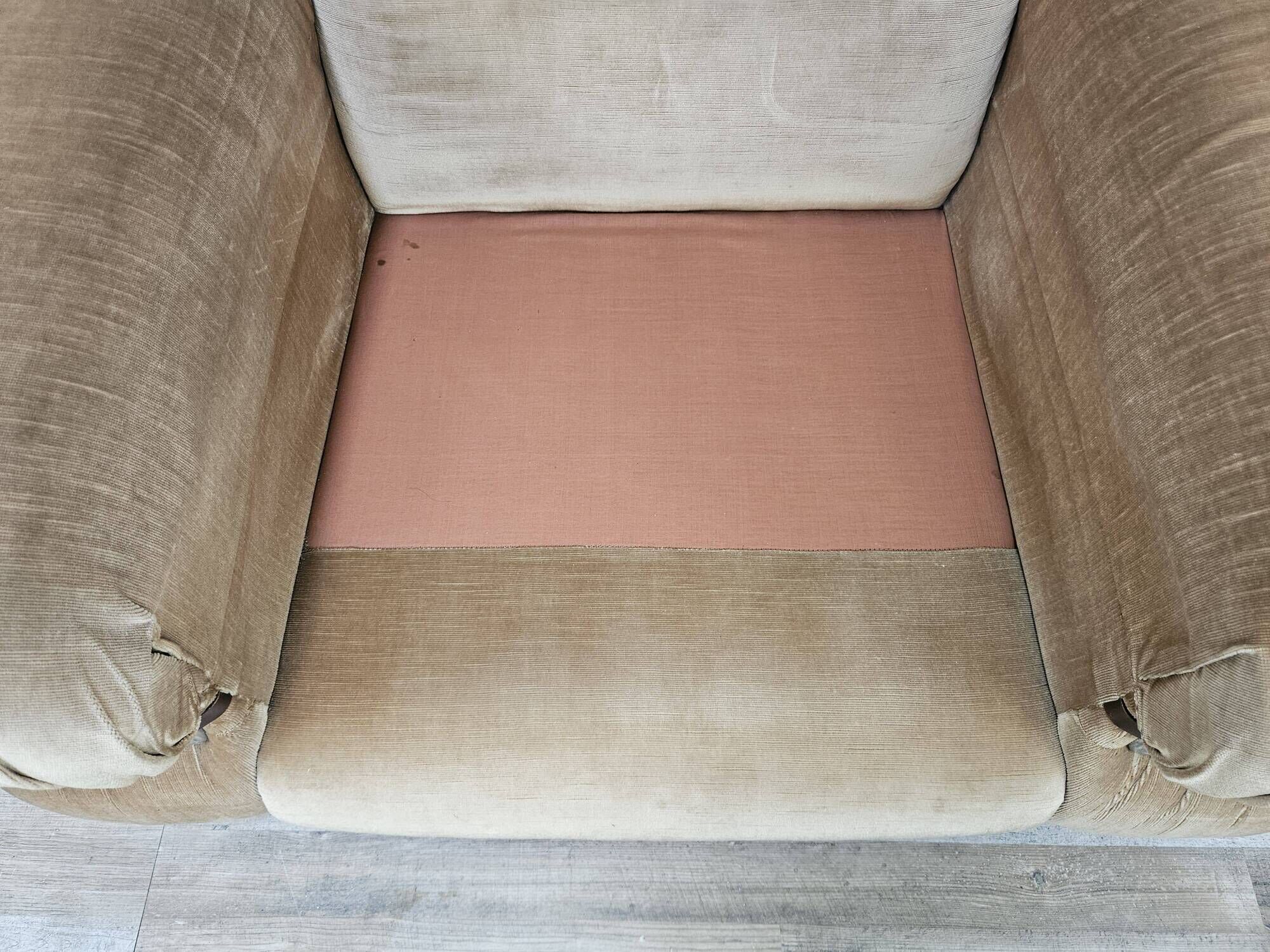 Fauteuil en tissu et acier tubulaire, années 1970