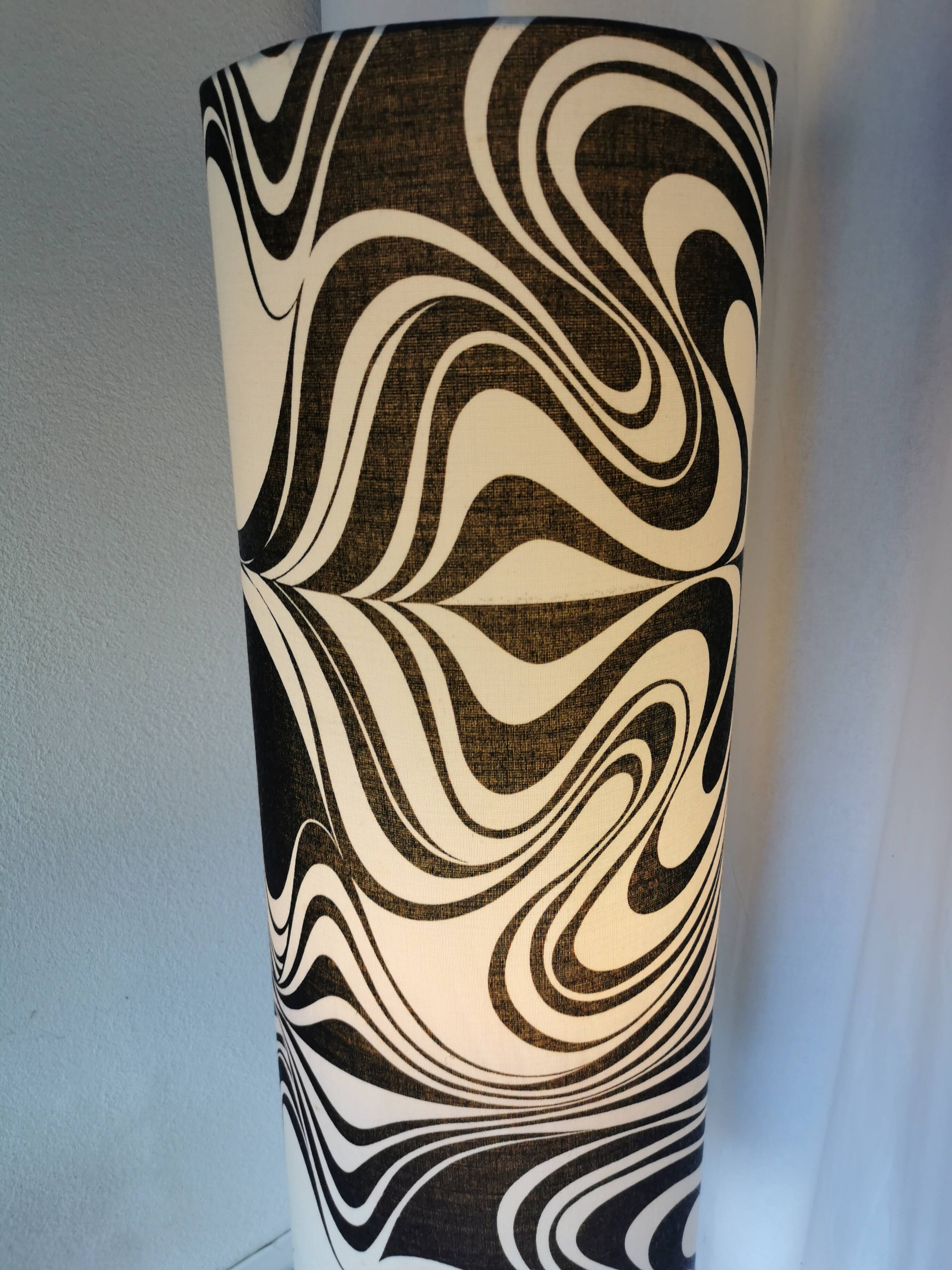 Vintage Dumler & Breiden Floor Lamp: German Pop Art Zebra Shade
