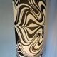 Lampadaire vintage Dumler & Breiden : Abat-jour zébré Pop Art allemand