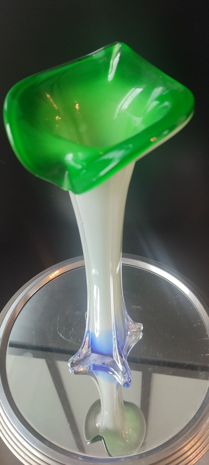 "Clothed" Soliflore Vase Italian Blown Glass.