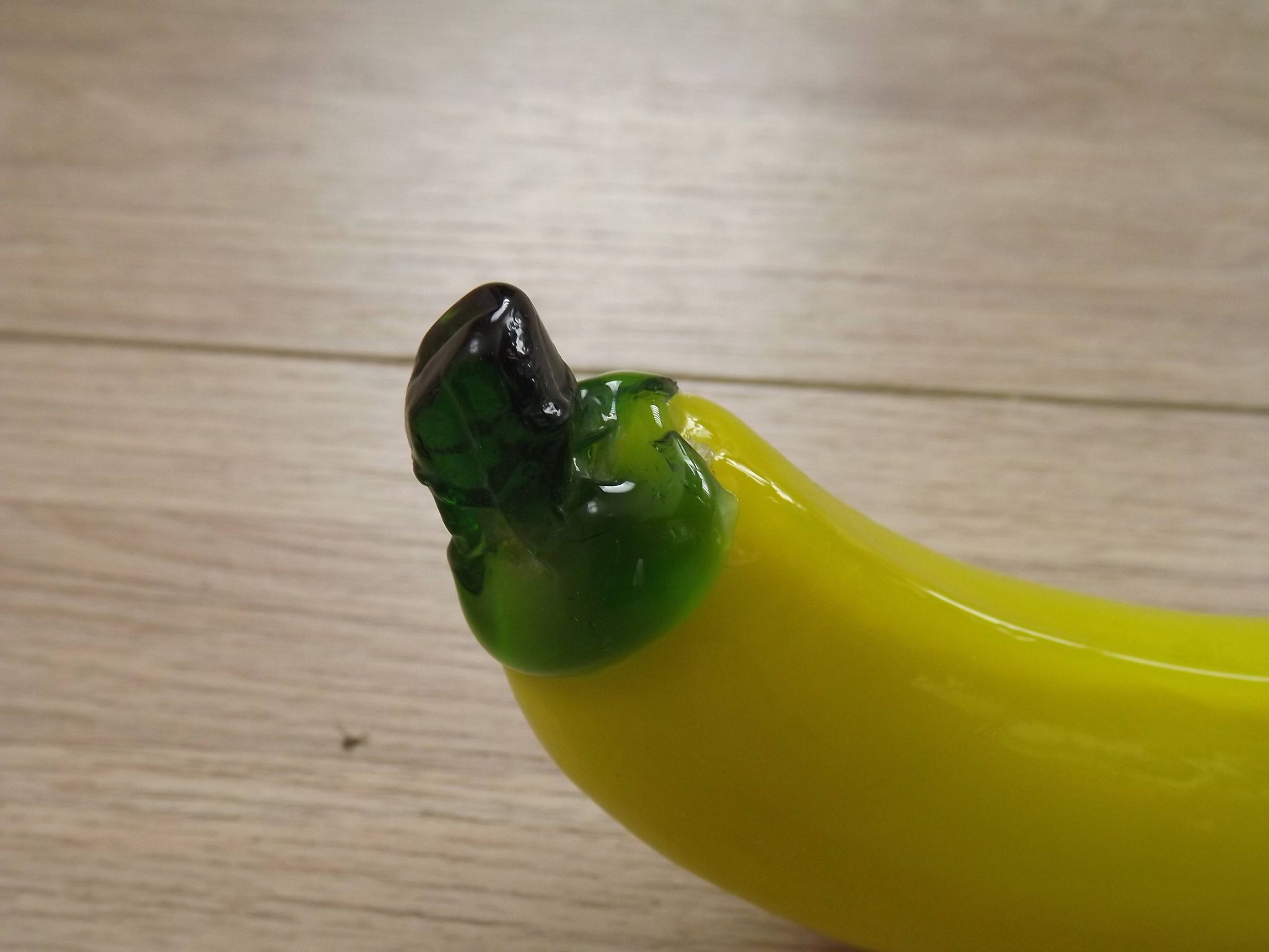 Vintage Murano Glass Fruit In The Shape Of A Yellow Banana 4990