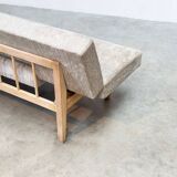 1970's German wooden sofa / daybed