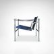 LC1 blue and black ponyskin armchair by Le Corbusier et al for Cassina 1990