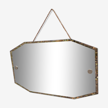 Beveled octagonal mirror 60x36 cm