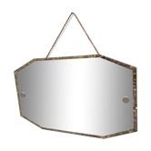 Beveled octagonal mirror 60x36 cm