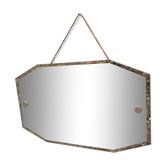 Beveled octagonal mirror 60x36 cm