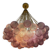 Contemporary "Clouds" of Pink and Ametista “Ballotton” Spheres in Murano