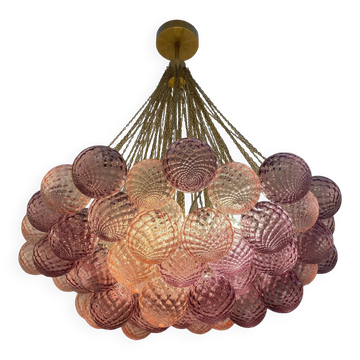 Contemporary "Clouds" of Pink and Amethyst "Ballotton" Spheres in Murano
