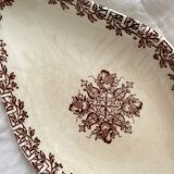 Diamond-shaped dish in "Greek" ironstone, Clairefontaine earthenware, late 19th century