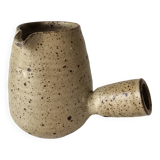 Ceramic stoneware milk jug with spout and signed Corsican pictogram