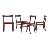 Set of four Ole Wanscher 'Rungstedlund' chairs in mid-century Modernity style.