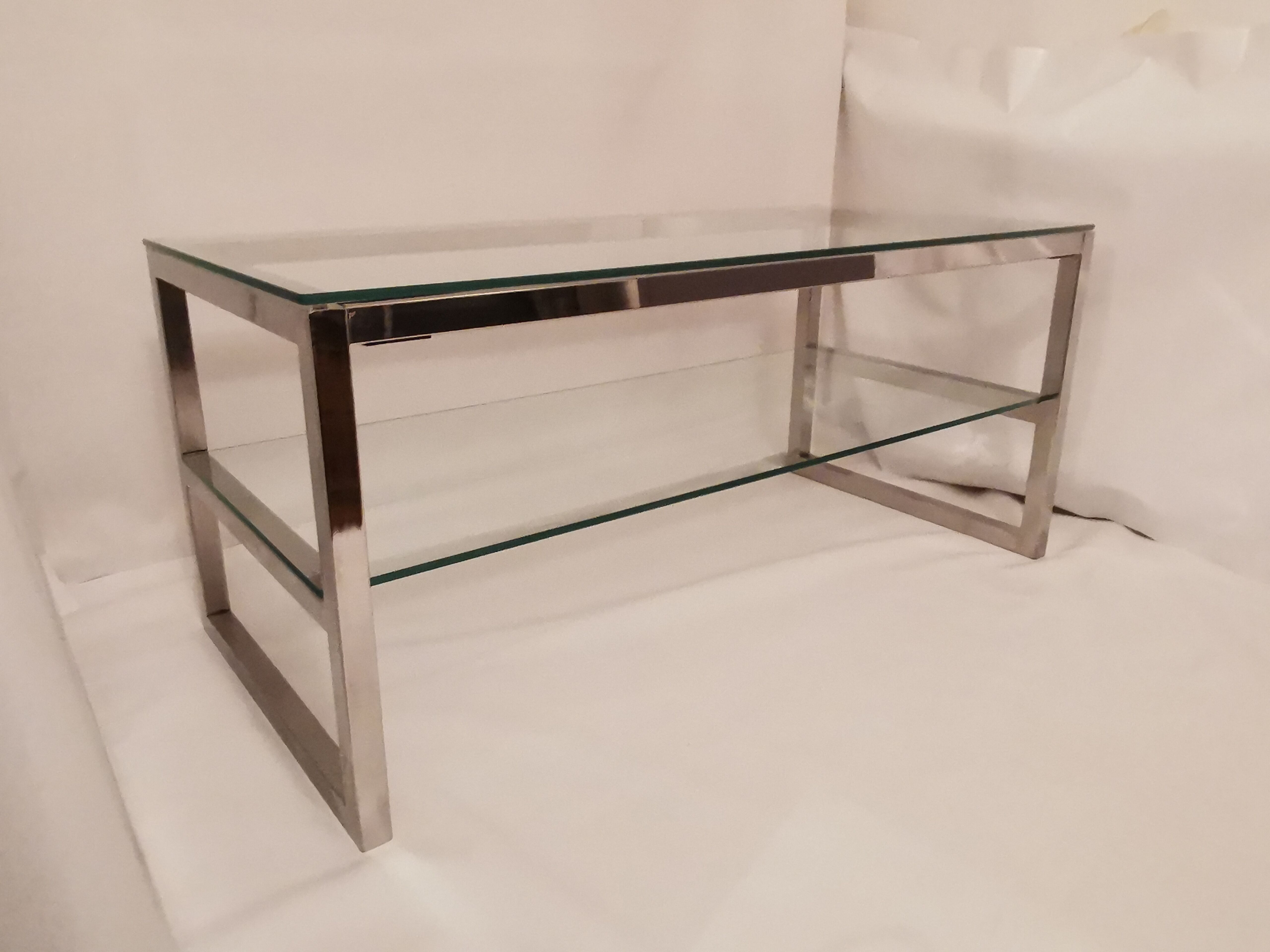 Vintage chrome coffee table