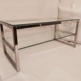 Vintage chrome coffee table