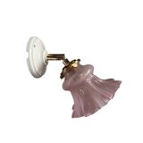 Vintage ceramic and glass tilting wall light