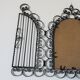 Miroir ouvrant, à volets, en fer forgé noir, Vallauris années 50/60