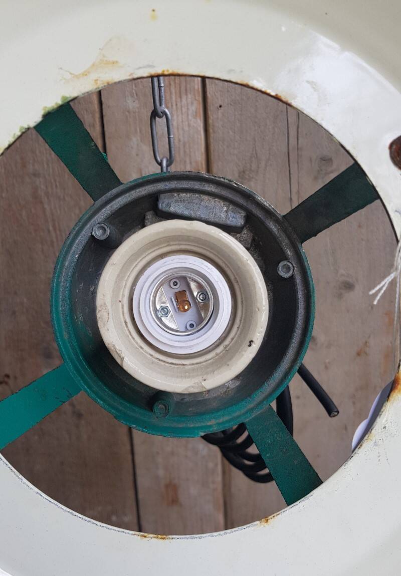 Authentic industrial enamel hanging lamp black