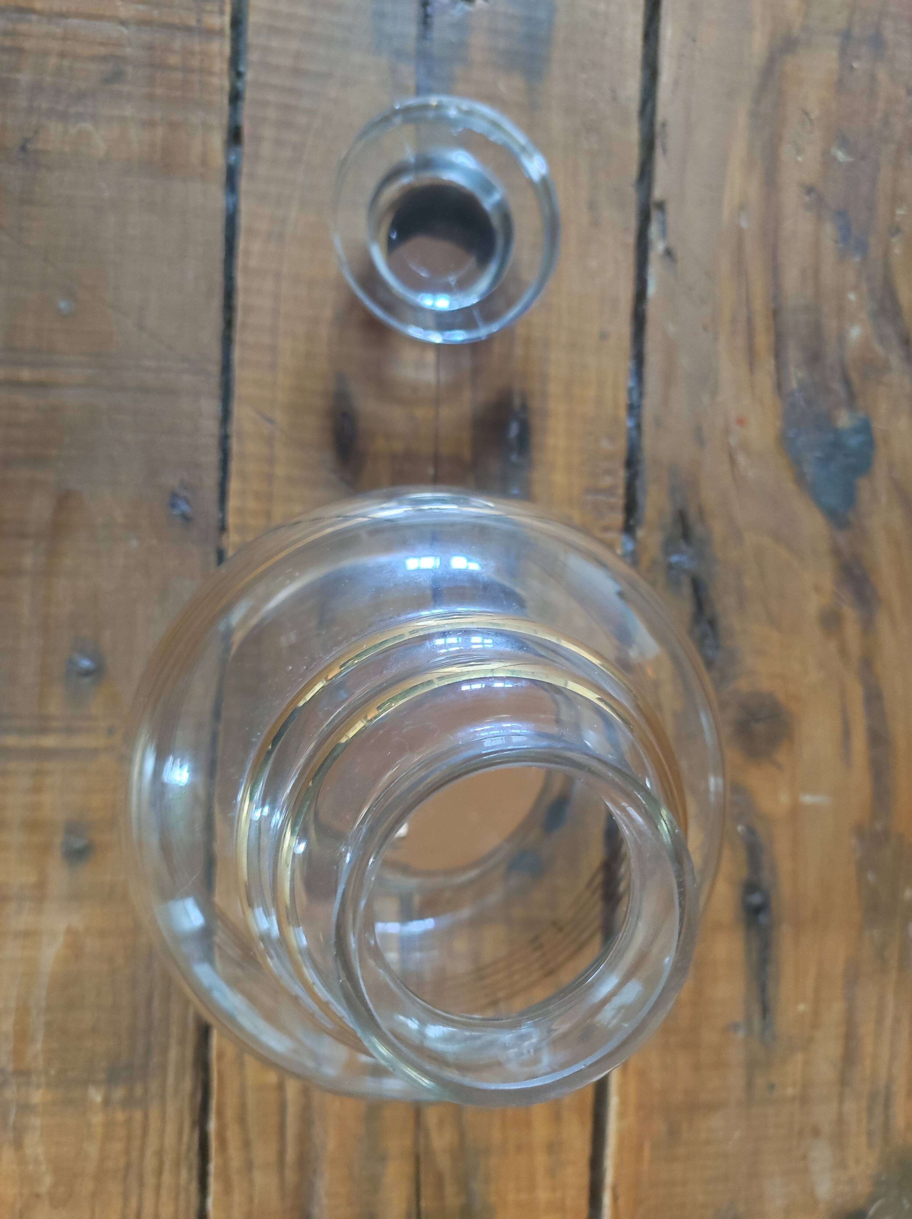 Vintage gold striped decanter