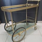 Vintage trolley in gilded and silvered bronze