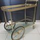 Vintage trolley in gilded and silvered bronze